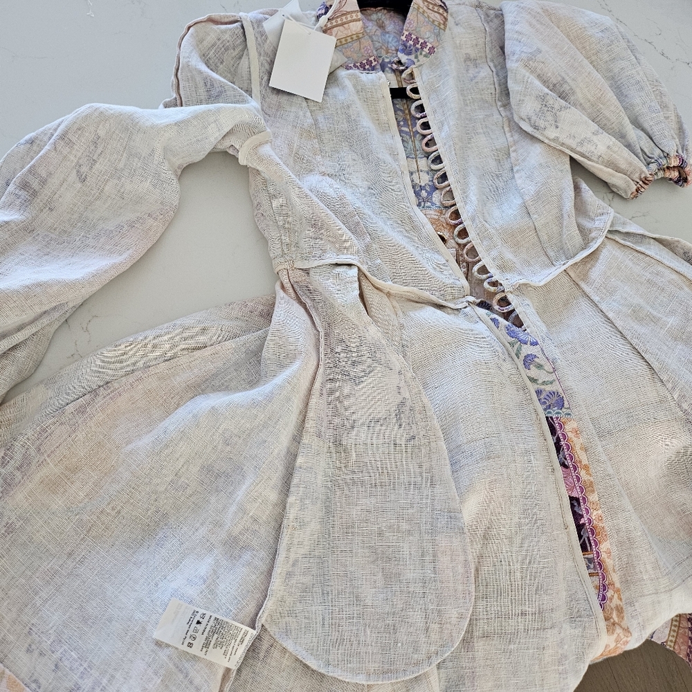 Zimmermann Pastel Patchwork Long Sleeve Dress - Picture 13 of 13